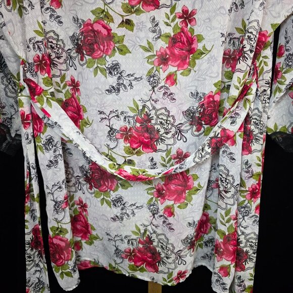 Vintage Seductivewear by Cinema Etoile Floral Lace Robe S - Picture 8 of 14